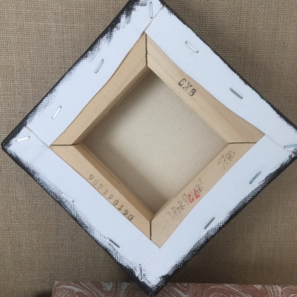 6”x6”canvas/“Pink flower”original acrylic painting - Picture 4 of 4